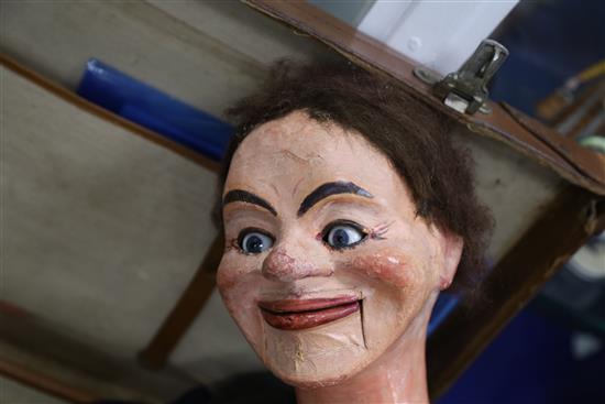 An Edwardian ventriloquists dummy, Jimmy Green, painted papier mache and wood